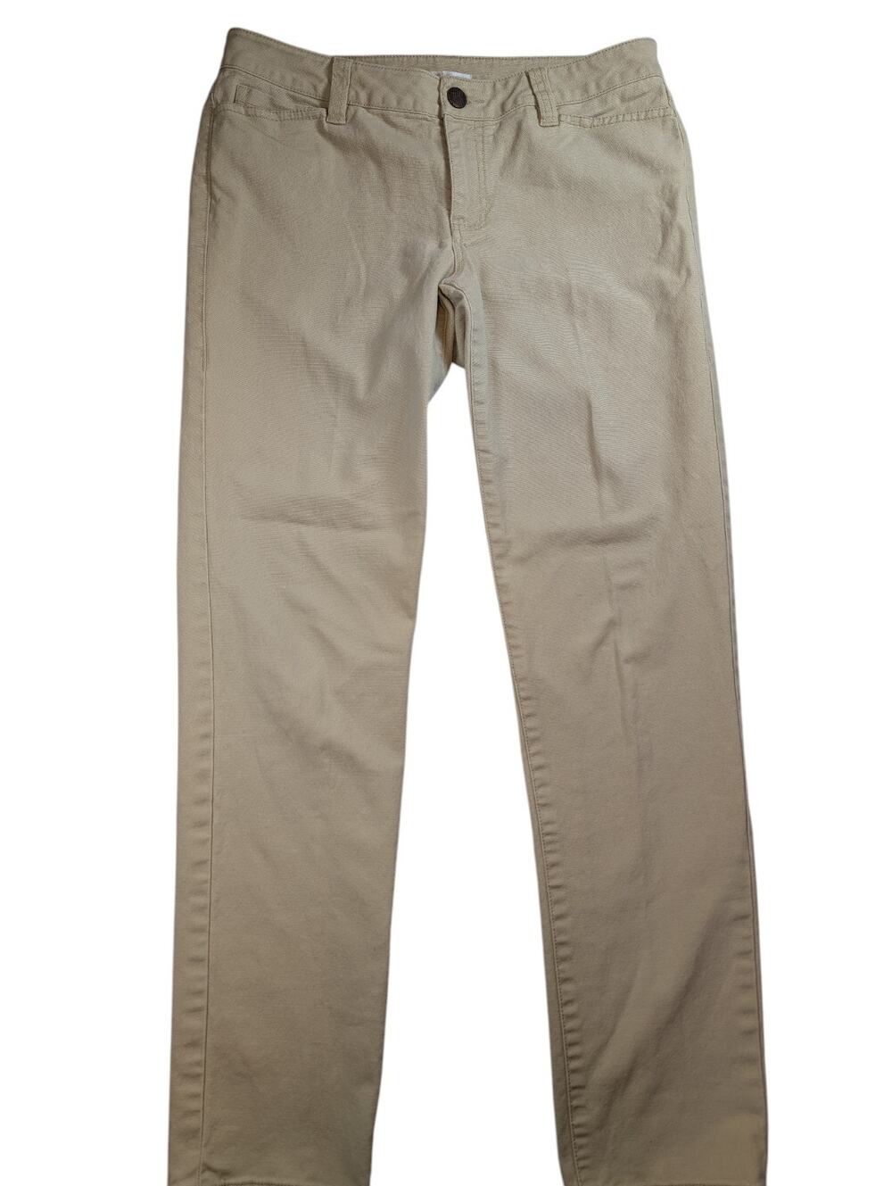 CAbi Khaki Straight Leg Pants Womens 8 Classic Casual Workwear Clean Casual